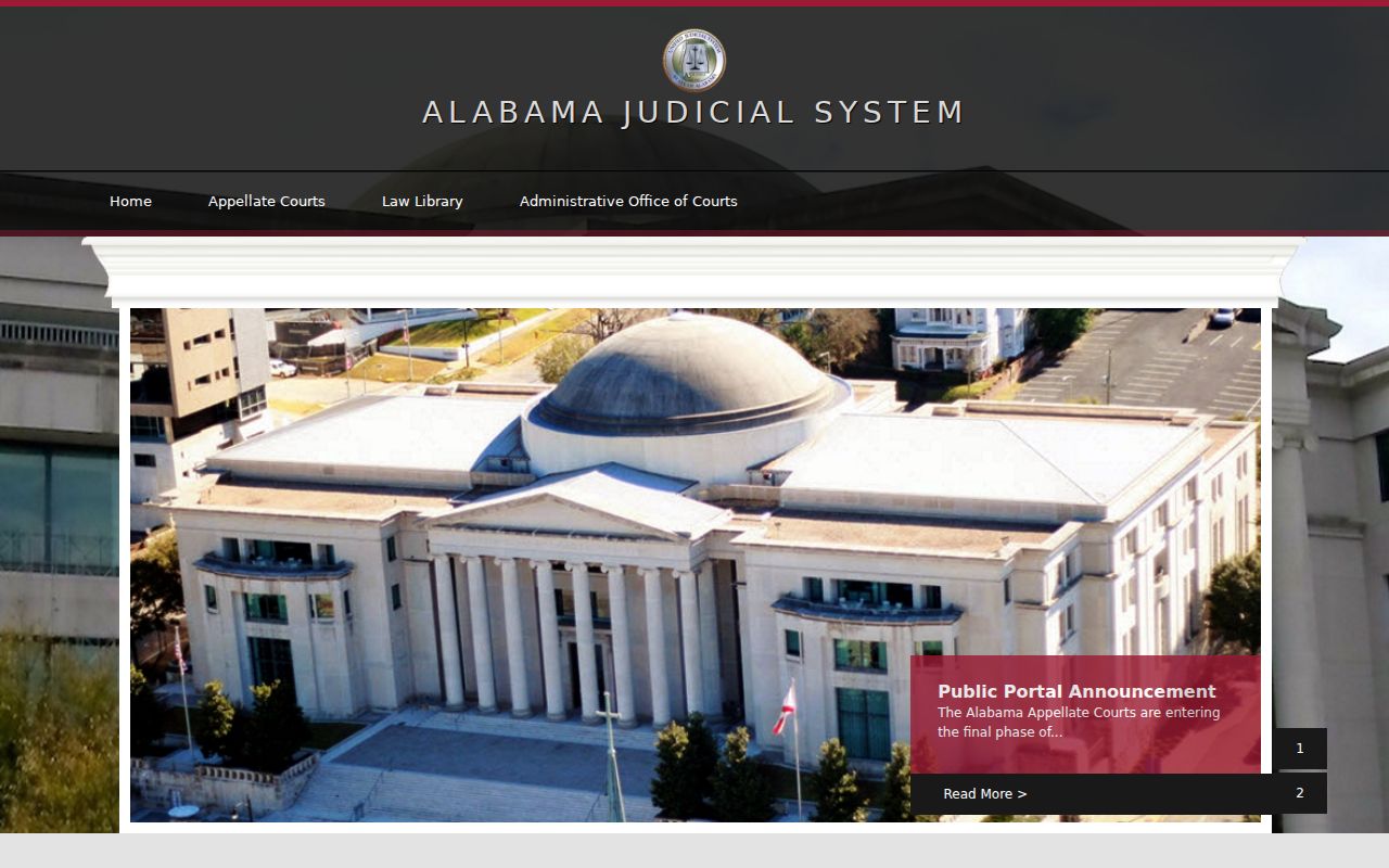 Alabama Judicial System rules for St. Clair County court docket access