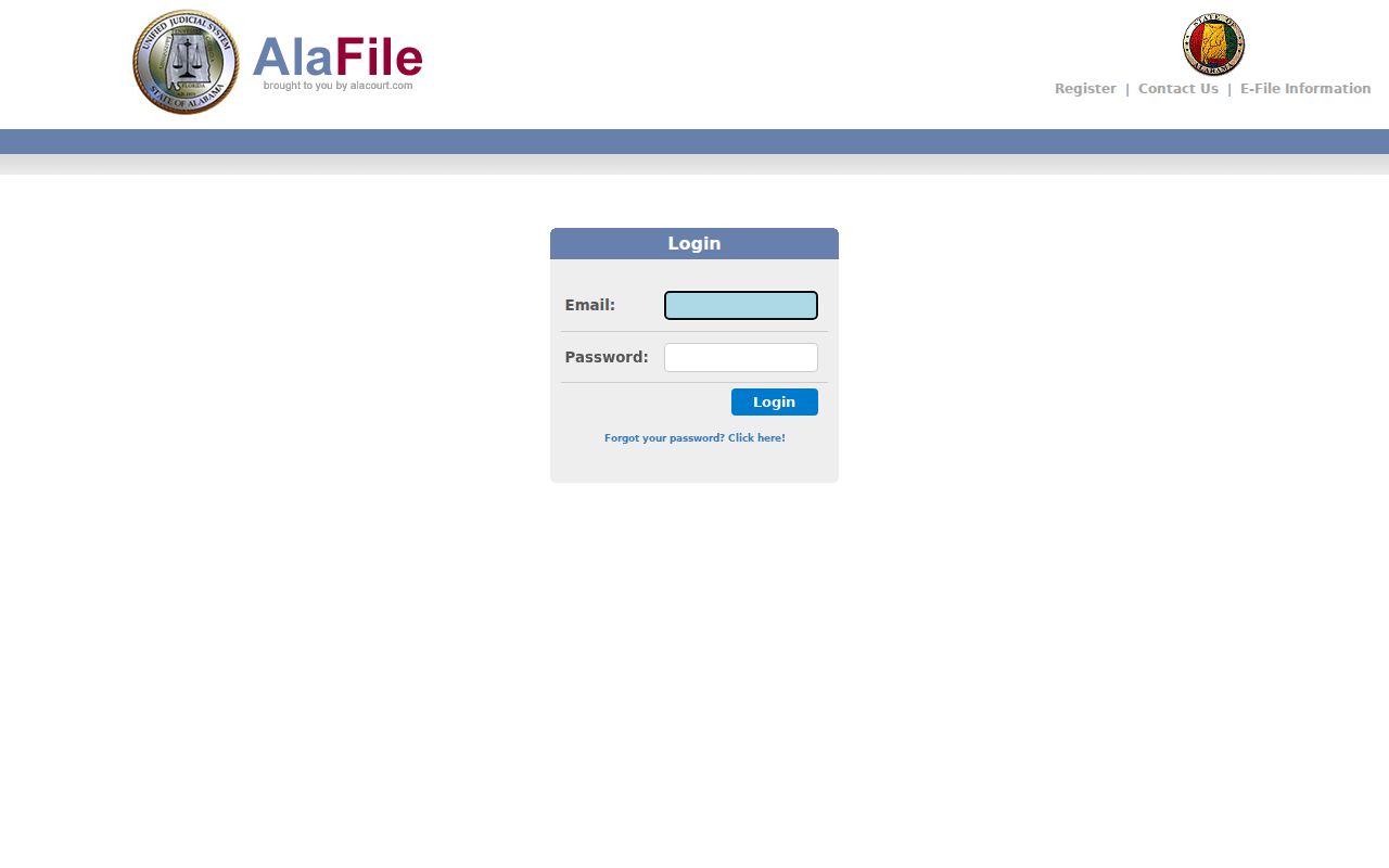St. Clair County case lookup compared with AlaFile login