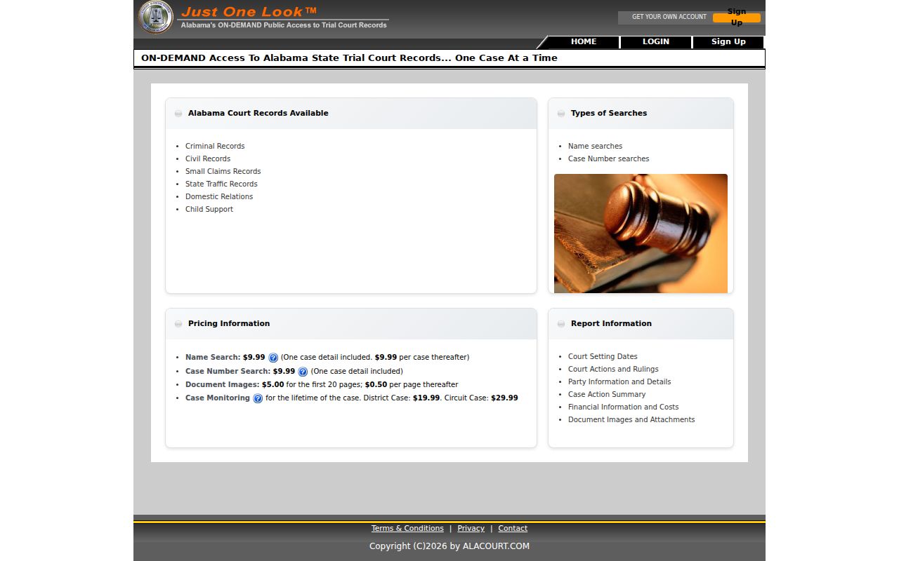 St. Clair County case lookup through Just One Look