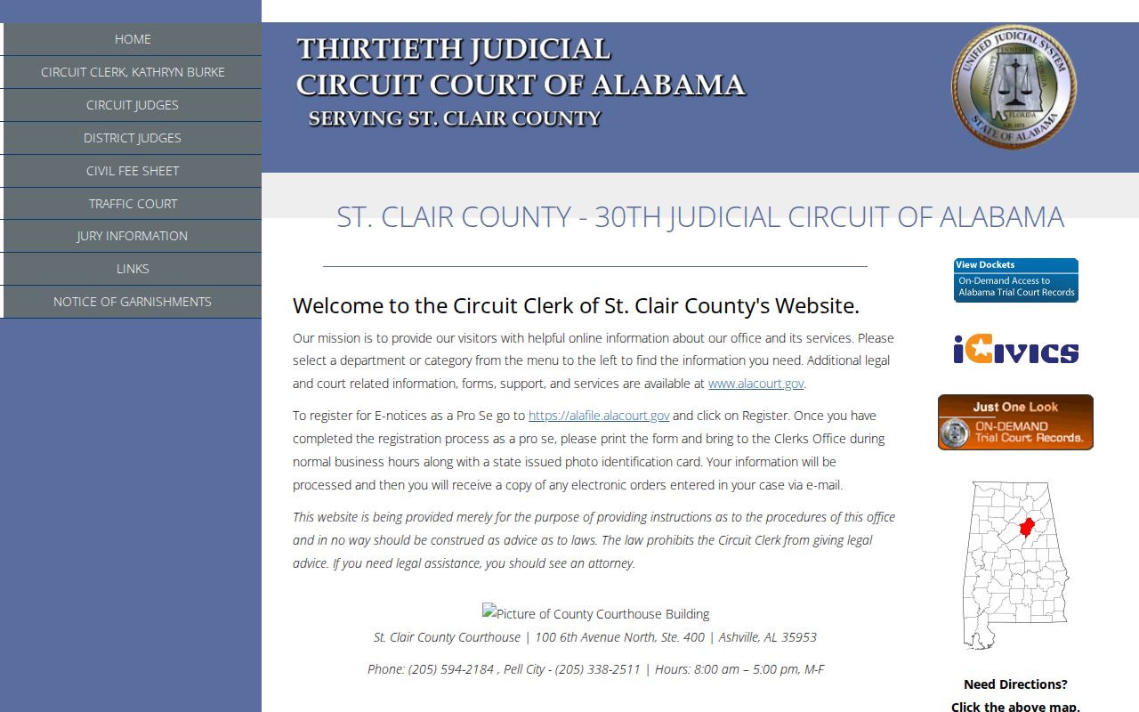 St. Clair County civil docket small claims information
