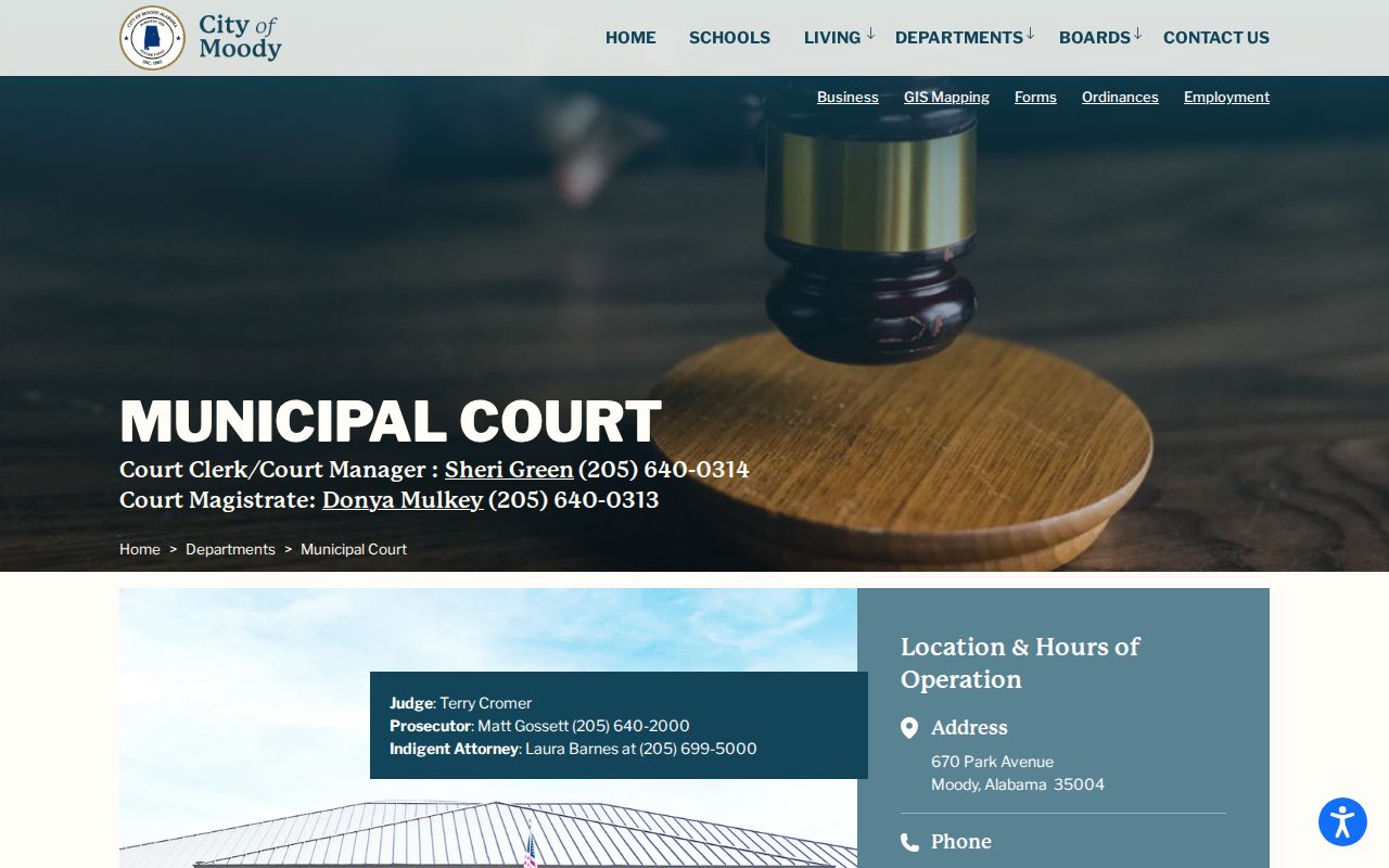 Moody municipal court docket information