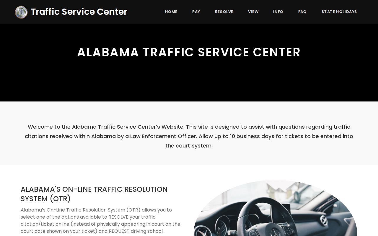 Alabama Traffic Service Center for St. Clair County traffic court records